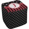 Girl's Pirate & Dots Cube Poof Ottoman (Bottom)