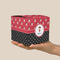 Girl's Pirate & Dots Cube Favor Gift Box - On Hand - Scale View
