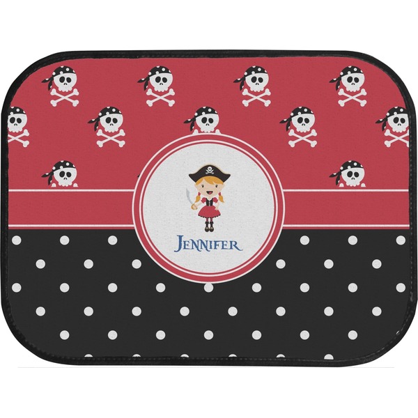Girl's Pirate & Dots Custom Car Floor Mats (Back Seat)