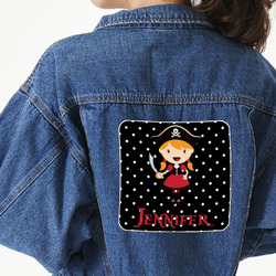Girl's Pirate & Dots Large Custom Shape Patch - 2XL (Personalized)