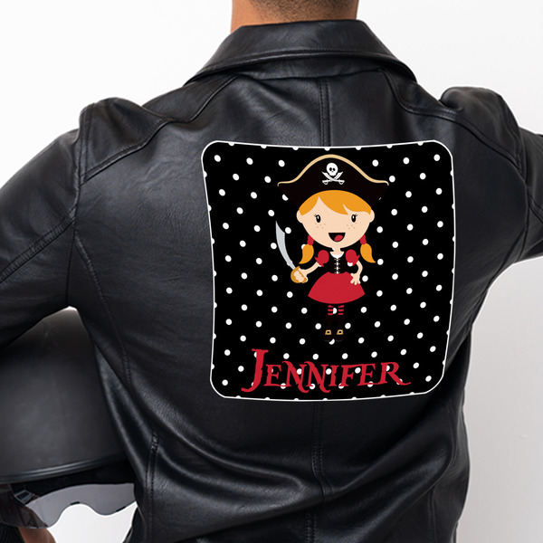 Girl's Pirate & Dots Custom Shape Iron On Patches - XXXL - APPROVAL