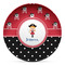 Girl's Pirate & Dots DecoPlate Oven and Microwave Safe Plate - Main