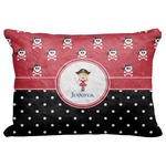 Girl's Pirate & Dots Decorative Baby Pillowcase - 16"x12" (Personalized)