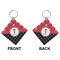 Girl's Pirate & Dots Diamond Keychain (Front + Back)