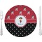 Girl's Pirate & Dots 10" Glass Lunch / Dinner Plates - Single or Set (Personalized)