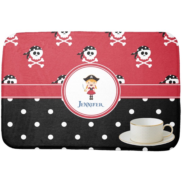 Girl's Pirate & Dots Dish Drying Mat