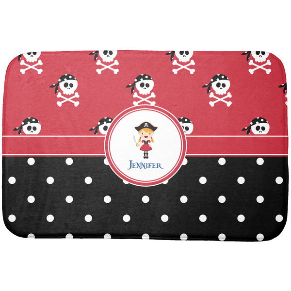 Custom Girl's Pirate & Dots Dish Drying Mat (Personalized)