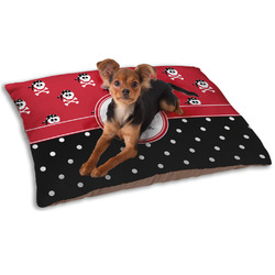 Girl's Pirate & Dots Dog Bed - Small w/ Name or Text