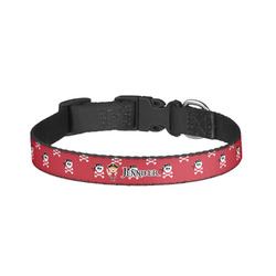 Girl's Pirate & Dots Dog Collar - Small (Personalized)