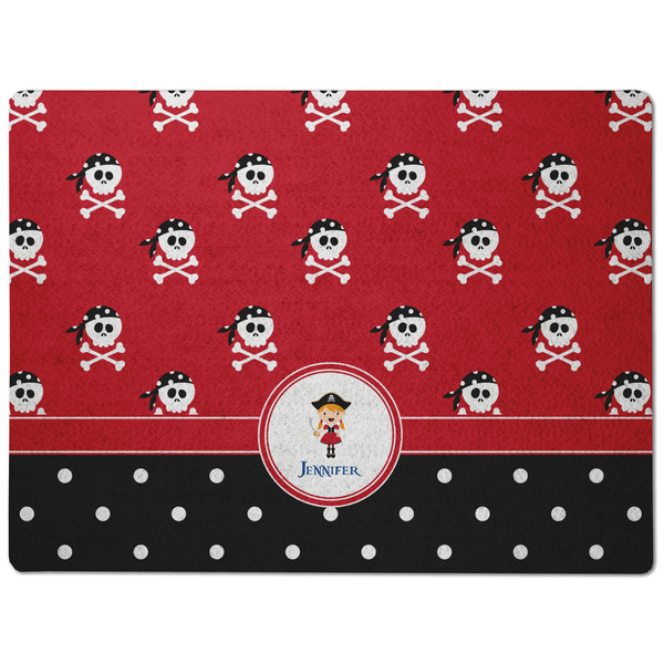 Girl's Pirate & Dots Dog Food Mat - Medium without bowls