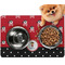 Girl's Pirate & Dots Dog Food Mat - Small LIFESTYLE