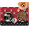 Girl's Pirate & Dots Dog Food Mat - Small w/ Name or Text
