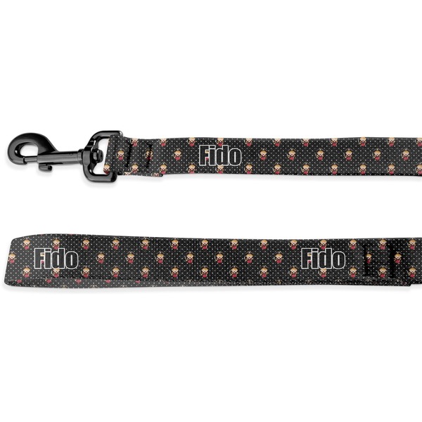 Custom Girl's Pirate & Dots Dog Leash - 6 ft (Personalized)
