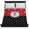 Girl's Pirate & Dots Duvet Cover - Queen - On Bed - No Prop
