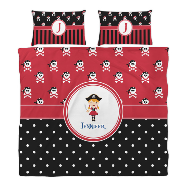 Girl's Pirate & Dots Duvet Cover Set - King - Alt Approval