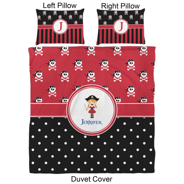 Girl's Pirate & Dots Duvet Cover Set - Queen - Approval