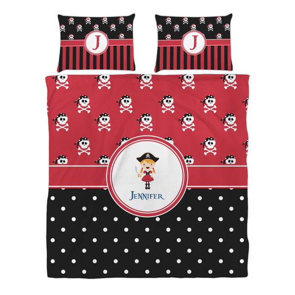 Girl's Pirate & Dots Duvet cover Set - Queen - Alt Approval