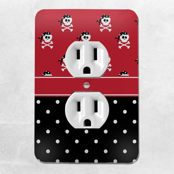 Girl's Pirate & Dots Electric Outlet Plate - LIFESTYLE