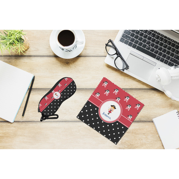 Girl's Pirate & Dots Eyeglass Case and Cloth Set - LIFESTYLE