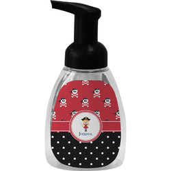Girl's Pirate & Dots Foam Soap Bottle - Black (Personalized)