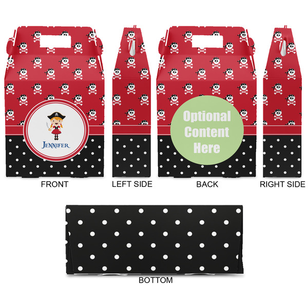 Girl's Pirate & Dots Gable Favor Box - Approval