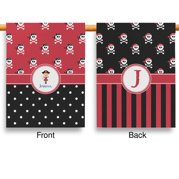 Girl's Pirate & Dots Garden Flags - Large - Double Sided - APPROVAL