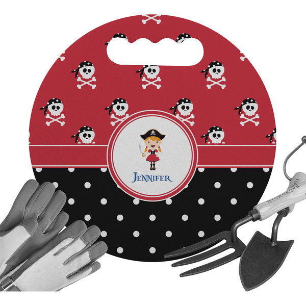 Custom Girl's Pirate & Dots Gardening Knee Cushion (Personalized)