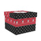 Girl's Pirate & Dots Gift Boxes with Lid - Canvas Wrapped - Medium - Front/Main