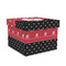 Girl's Pirate & Dots Gift Box with Lid - Canvas Wrapped - Medium (Personalized)