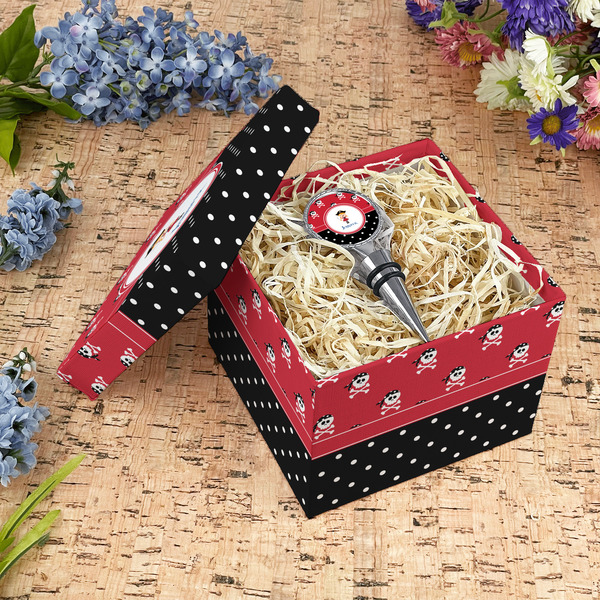 Girl's Pirate & Dots Gift Boxes with Lid - Canvas Wrapped - Medium - In Context