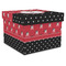 Girl's Pirate & Dots Gift Boxes with Lid - Canvas Wrapped - X-Large - Front/Main
