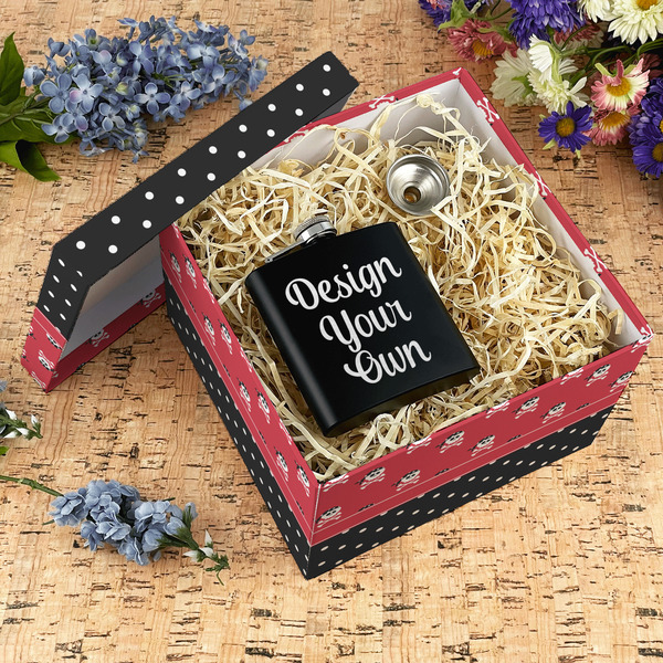 Girl's Pirate & Dots Gift Boxes with Lid - Canvas Wrapped - X-Large - In Context