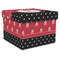 Girl's Pirate & Dots Gift Boxes with Lid - Canvas Wrapped - XX-Large - Front/Main