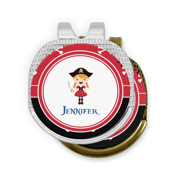 Girl's Pirate & Dots Golf Ball Marker Hat Clip - PARENT/MAIN