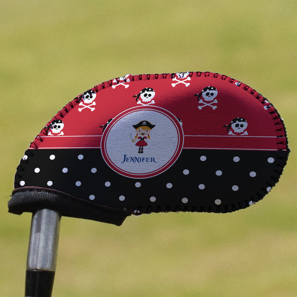 Custom Girl's Pirate & Dots Golf Club Iron Cover (Personalized)