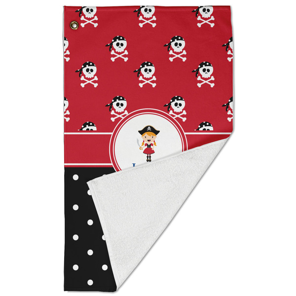 Girl's Pirate & Dots Golf Towel - Folded (Large)