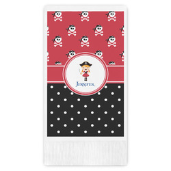 Girl's Pirate & Dots Guest Paper Towels - Full Color (Personalized)