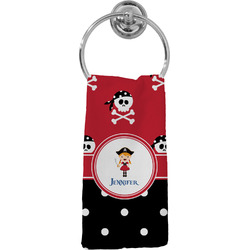 Girl's Pirate & Dots Hand Towel - Full Print (Personalized)