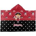 Girl's Pirate & Dots Kids Hooded Towel (Personalized)