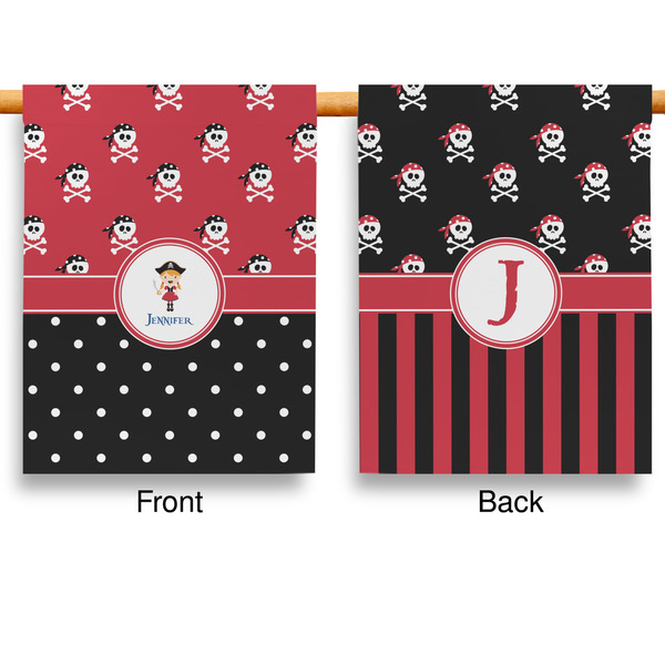 Girl's Pirate & Dots House Flags - Double Sided - APPROVAL