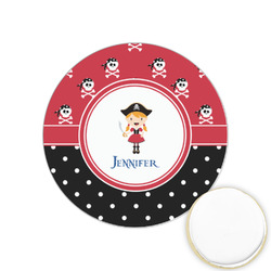 Girl's Pirate & Dots Printed Cookie Topper - 1.25" (Personalized)