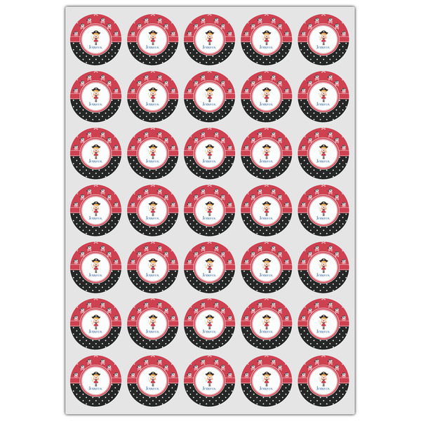 Girl's Pirate & Dots Icing Circle - XSmall - Set of 35