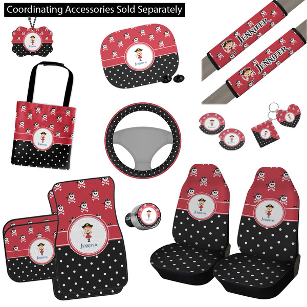 Girl's Pirate & Dots Interior Car Accessories