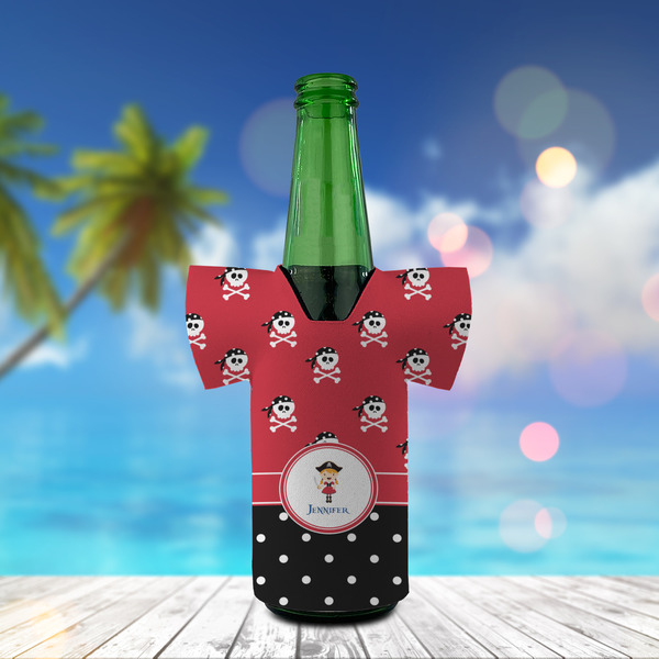Girl's Pirate & Dots Jersey Bottle Cooler - LIFESTYLE