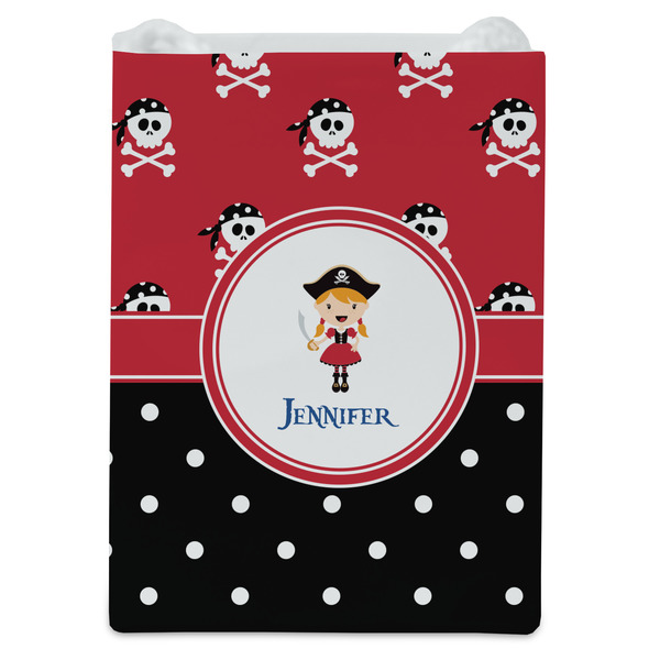 Girl's Pirate & Dots Jewelry Gift Bag - Gloss - Front