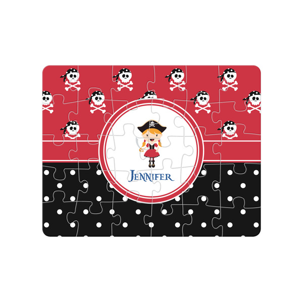 Custom Girl's Pirate & Dots Jigsaw Puzzles (Personalized)