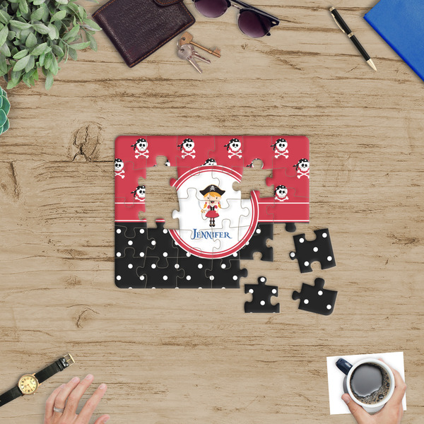 Girl's Pirate & Dots Jigsaw Puzzle 30 Piece - In Context