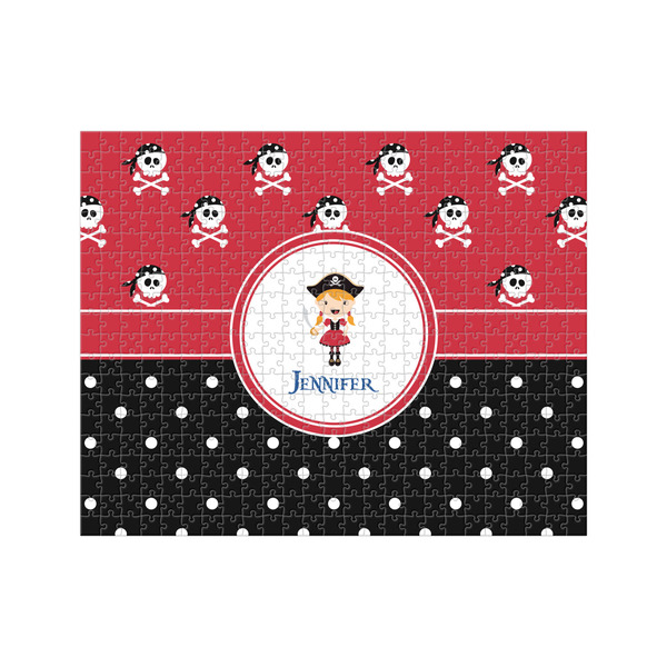 Custom Girl's Pirate & Dots 500 pc Jigsaw Puzzle (Personalized)