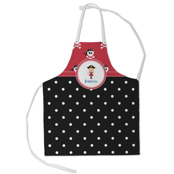 Custom Girl's Pirate & Dots Kid's Apron - Small (Personalized)