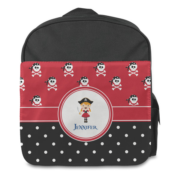 Girl's Pirate & Dots Kids Backpack - Front